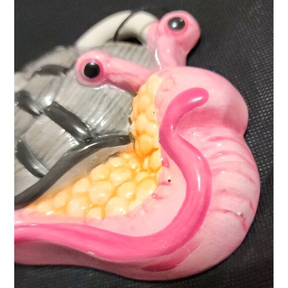 Vintage Ceramic Snail Figurine With Pink Gray Detailing - Picture 4 of 9